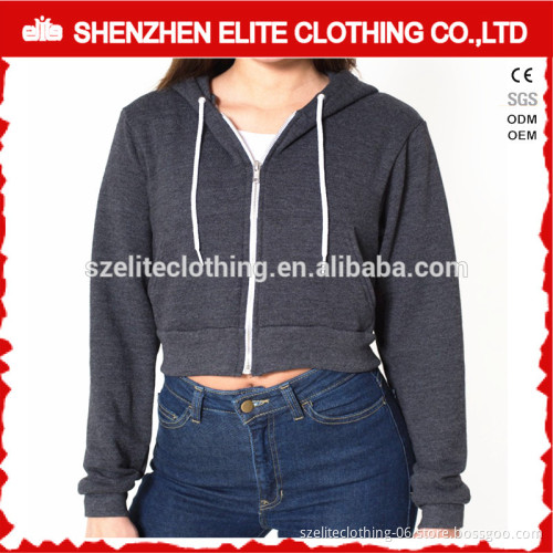 Custom Good Quality Black Grey Womens Hoodies Cheap